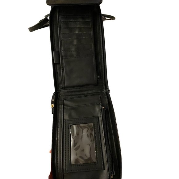 Black Moda Italia Crossbody Wallet - Picture 8 of 14